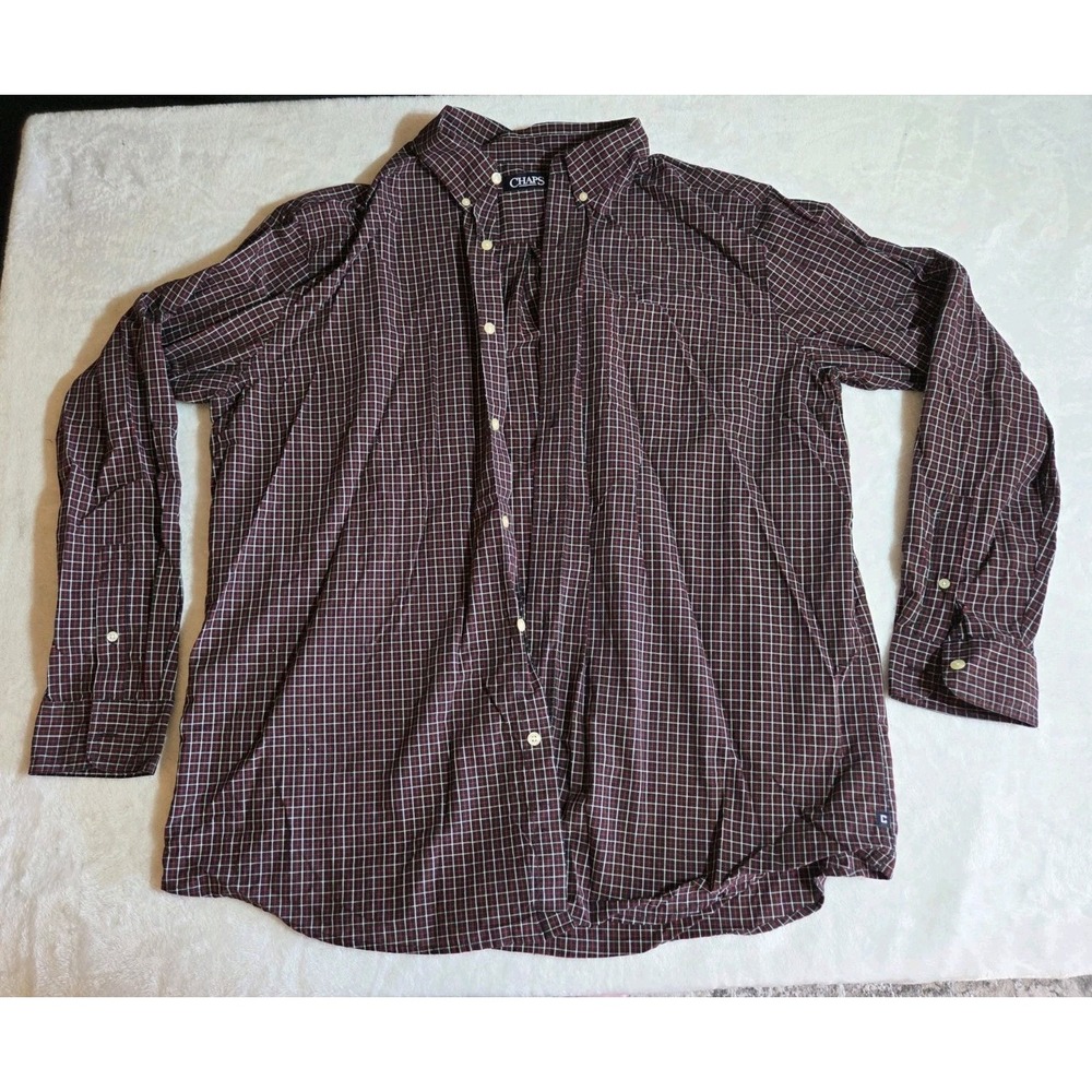 M404 American Living Men's XXL Plaid Button Down Long Sleeve Shirt